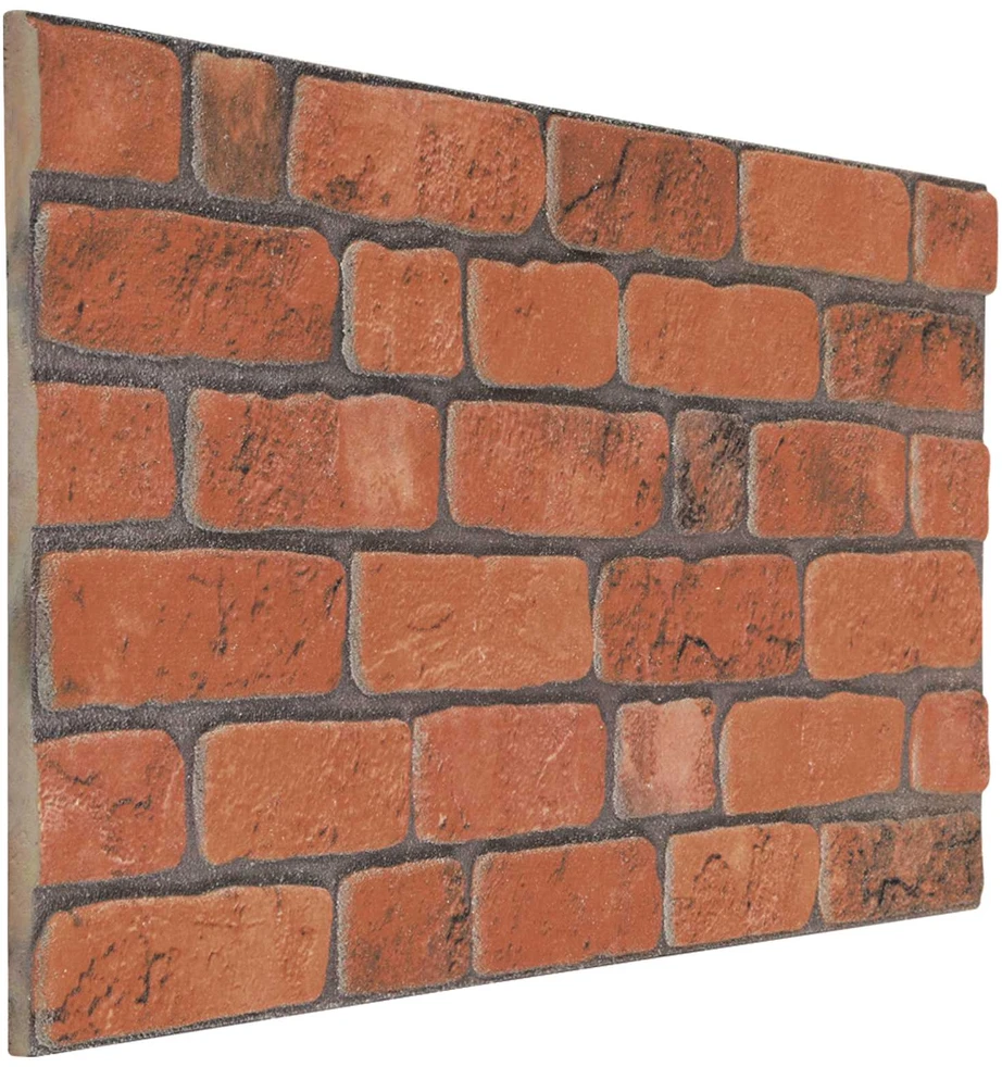 Sienų plokštės 10 vnt. 100 x 50 cm Terakotos EPS putos