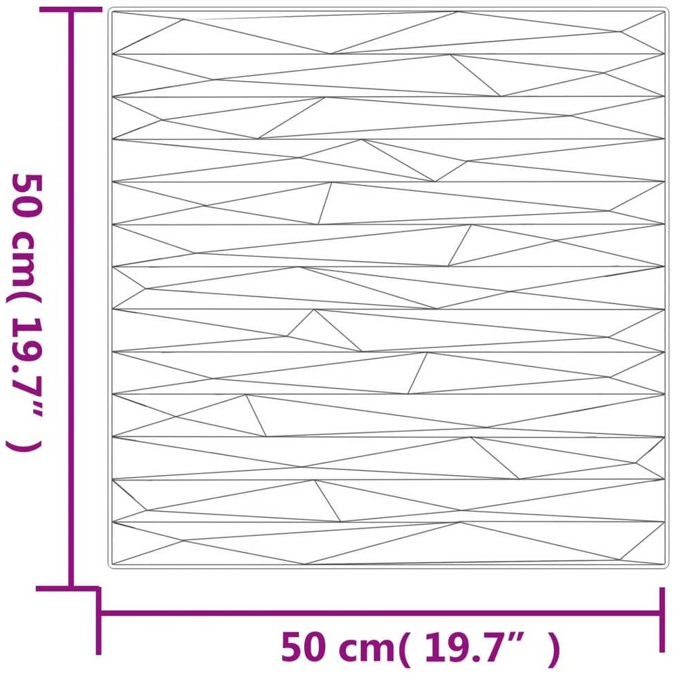 Sienų plokštės 12 vnt. 50 x 50 cm Baltas akmuo XPS Putplastis