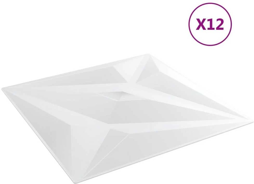 Sienų plokštės 12 vnt. 50 x 50 cm Baltas Star XPS Putplastis