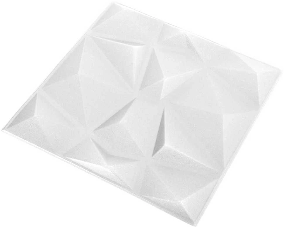 Sienų plokštės 12 vnt. 50 x 50 cm Diamond Baltas XPS Putplastis