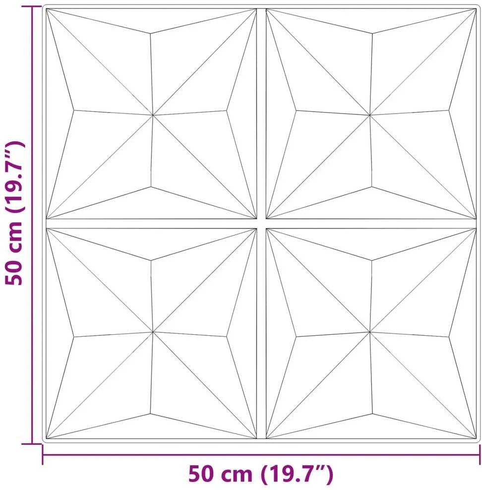 Sienų plokštės 12 vnt. 50 x 50 cm Origami Žalias XPS Putplastis