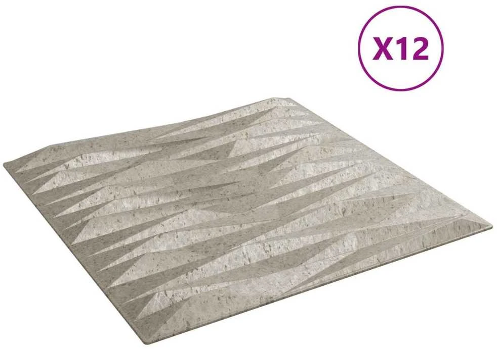 Sienų plokštės 12 vnt. 50 x 50 cm Stone Beton XPS Putplastis