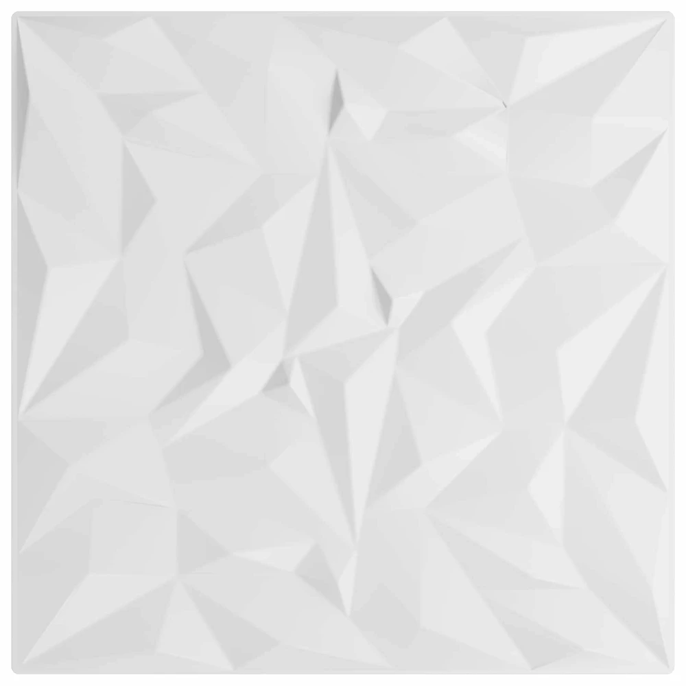 Sienų plokštės 12 vnt. 50 x 50 cm Balta XPS Putplastis