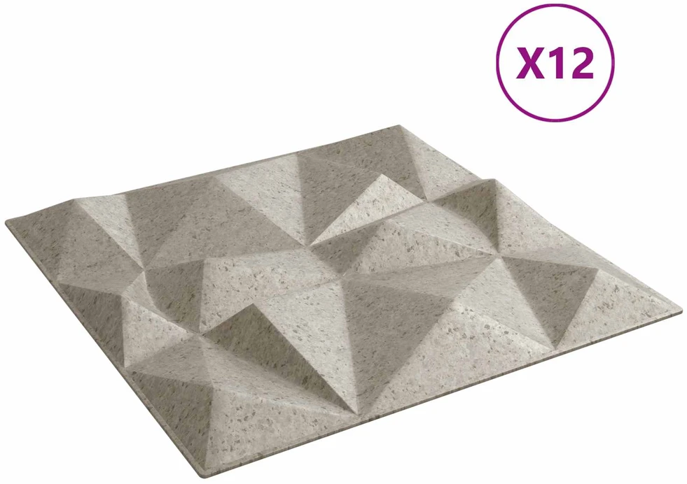 Sienų plokštės 12 vnt. 50 x 50 cm Diamond Beton XPS Putplastis