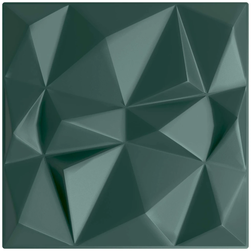 Sienų plokštės 12 vnt. 50 x 50 cm Diamond Žalias XPS Putplastis