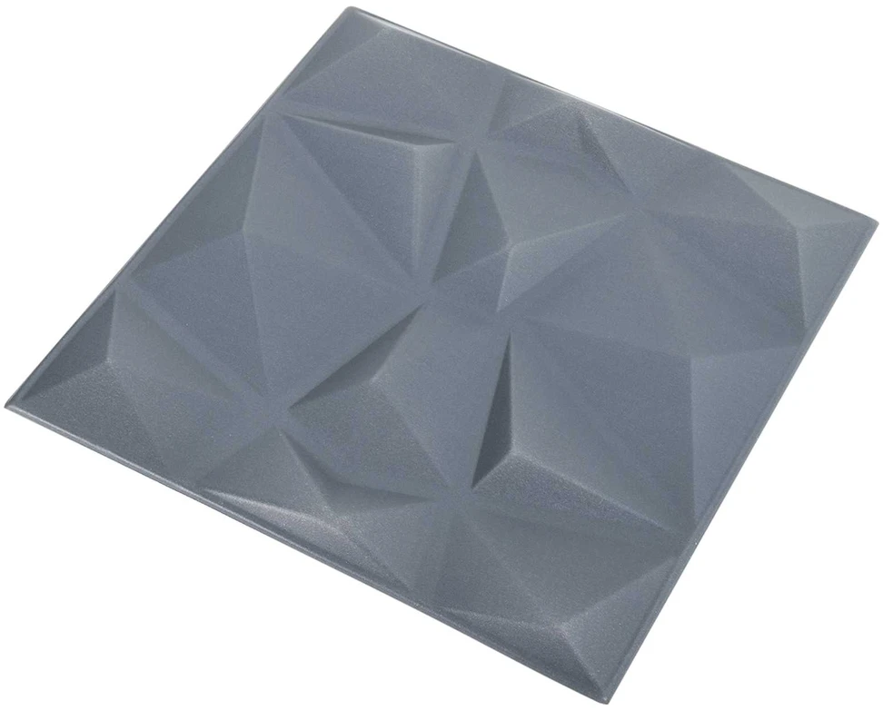 Sienų plokštės 12 vnt. 50 x 50 cm Diamond Pilkas XPS Putplastis