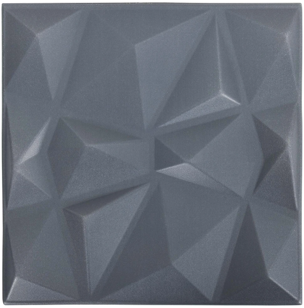 Sienų plokštės 12 vnt. 50 x 50 cm Diamond Pilkas XPS Putplastis