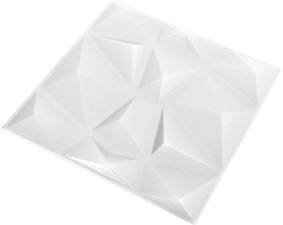Sienų plokštės 12 vnt. 50 x 50 cm Origami Baltas XPS Putplastis