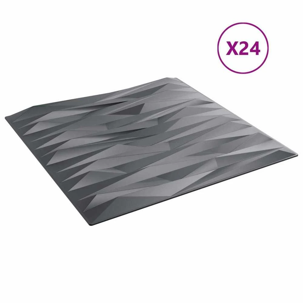 Sienų plokštės 24 vnt. 50 x 50 cm Akmens pilka XPS Putplastis