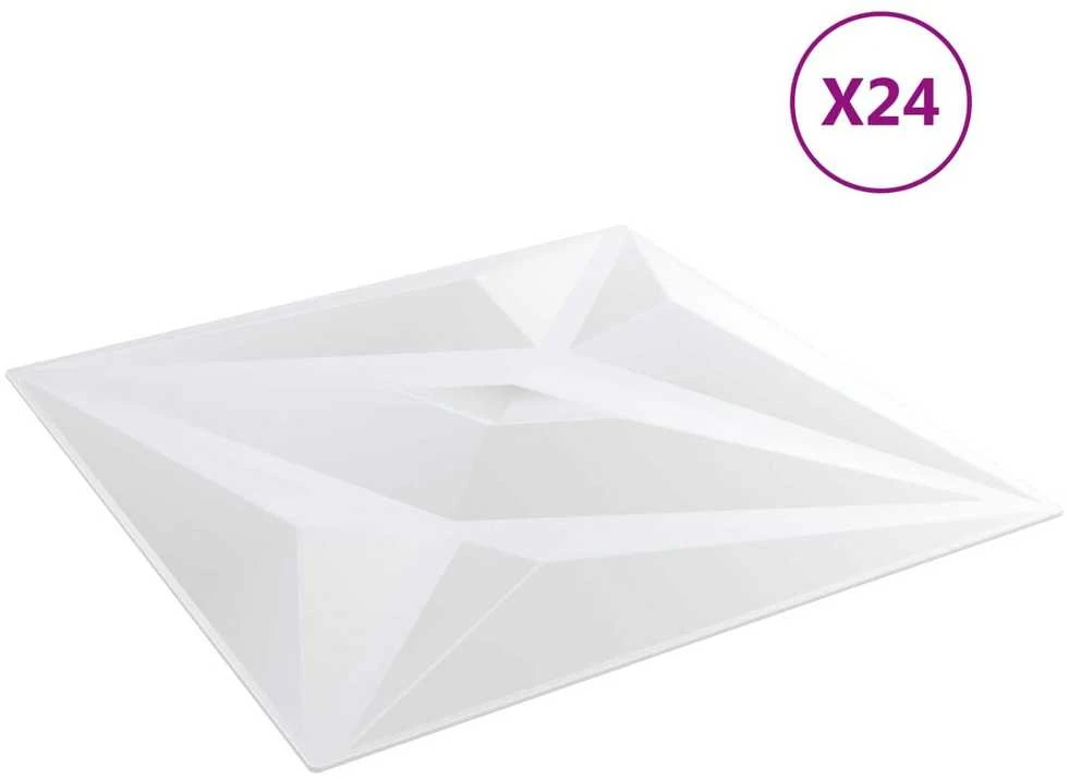 Sienų plokštės 24 vnt. 50 x 50 cm Baltas Star XPS Putplastis