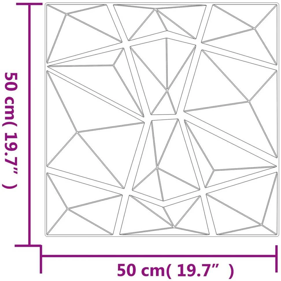 Sienų plokštės 24 vnt. 50 x 50 cm Betono pilka XPS Putplastis