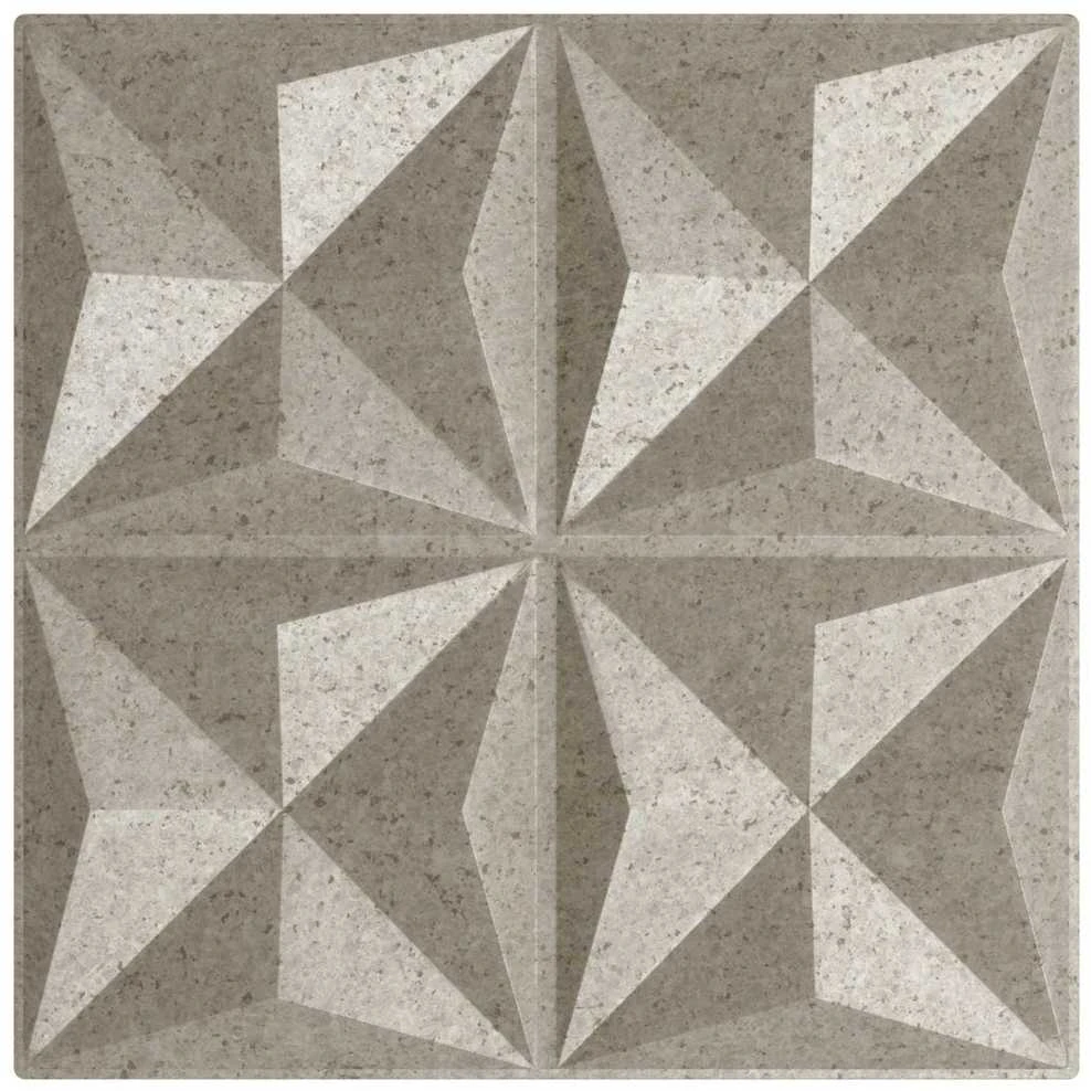 Sienų plokštės 24 vnt. 50 x 50 cm Origami Beton XPS Putplastis
