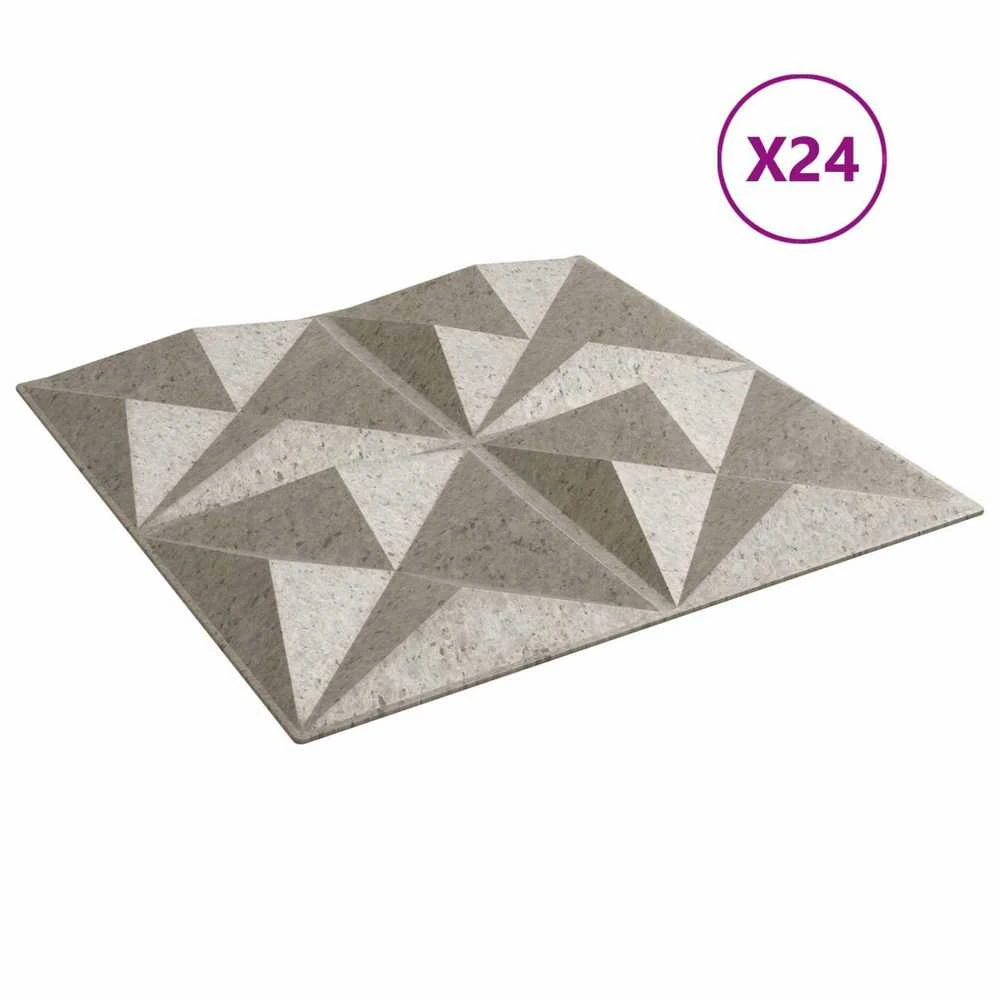 Sienų plokštės 24 vnt. 50 x 50 cm Origami Beton XPS Putplastis