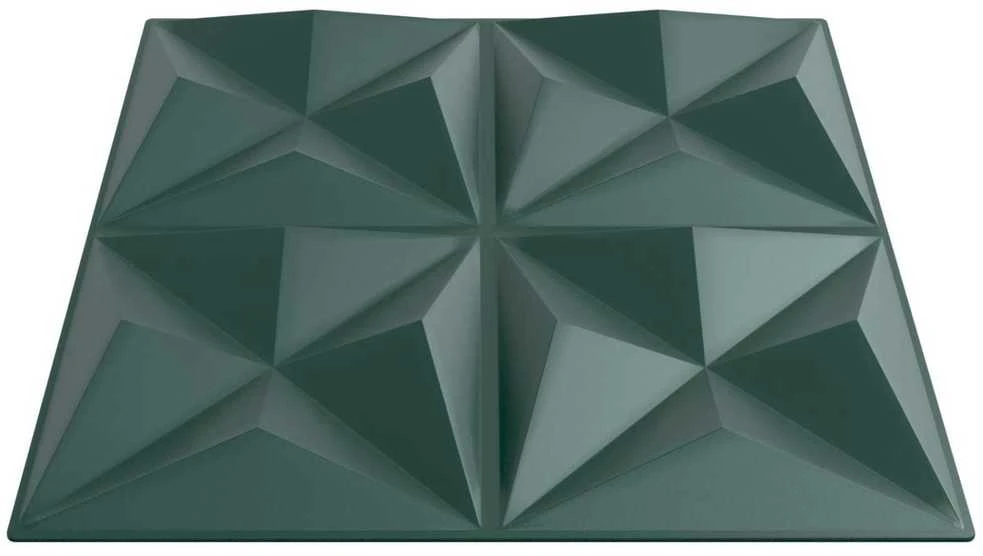 Sienų plokštės 24 vnt. 50 x 50 cm Origami Žalias XPS Putplastis