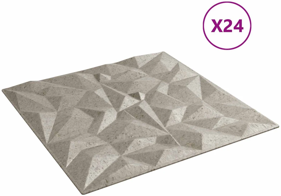 Sienų plokštės 24 vnt. 50 x 50 cm Amethyst Beton XPS Putplastis
