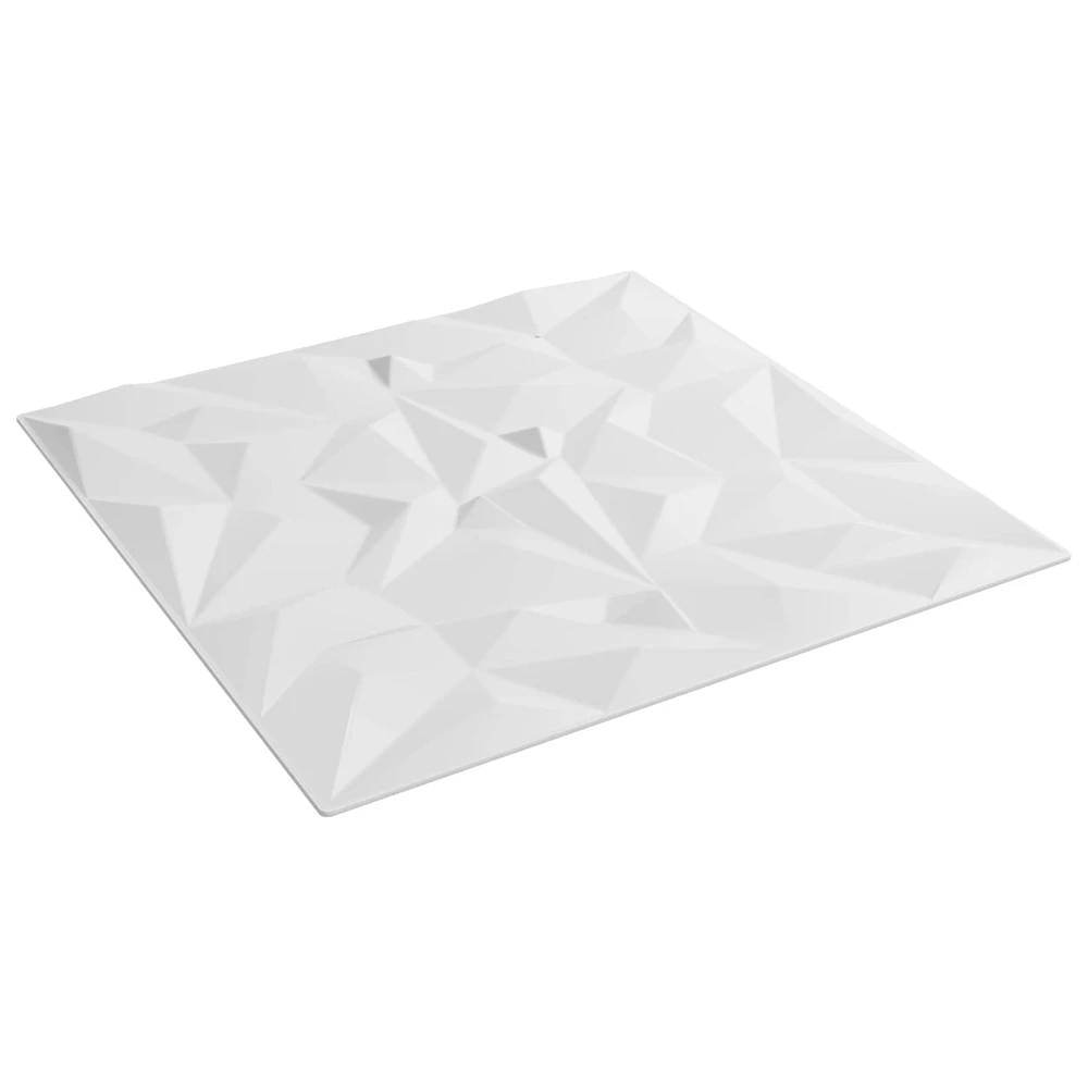 Sienų plokštės 24 vnt. 50 x 50 cm Balta XPS Putplastis