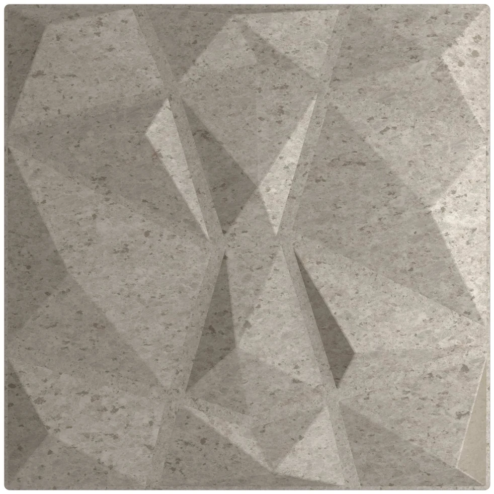 Sienų plokštės 24 vnt. 50 x 50 cm Betono pilka XPS Putplastis