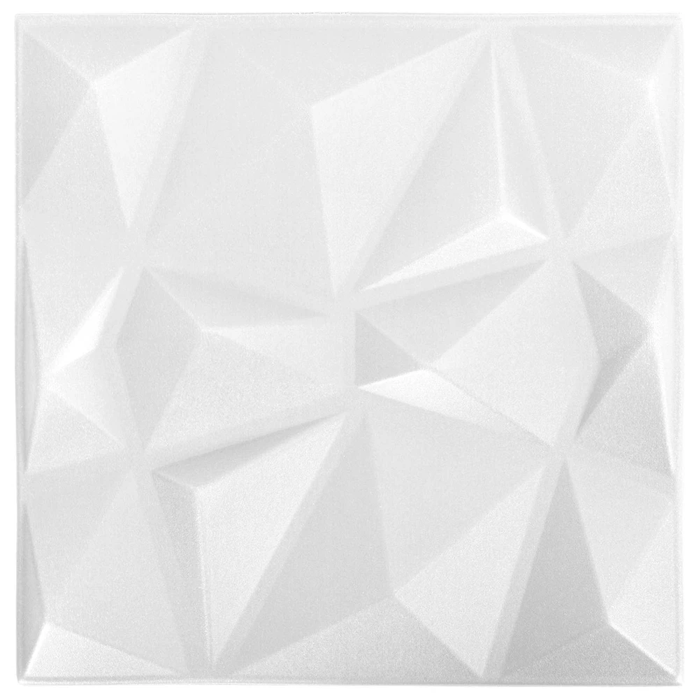 Sienų plokštės 24 vnt. 50 x 50 cm Diamond Baltas XPS Putplastis