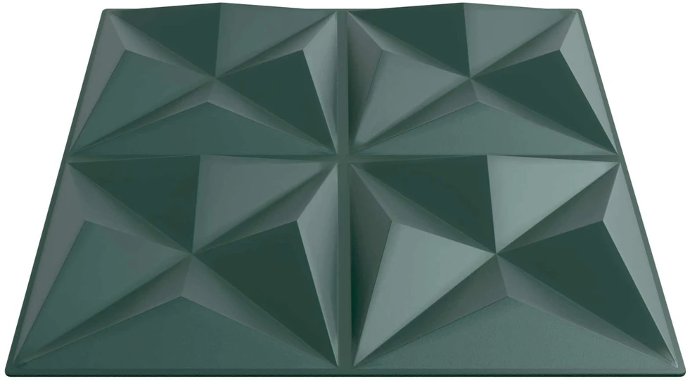 Sienų plokštės 24 vnt. 50 x 50 cm Origami Žalias XPS Putplastis