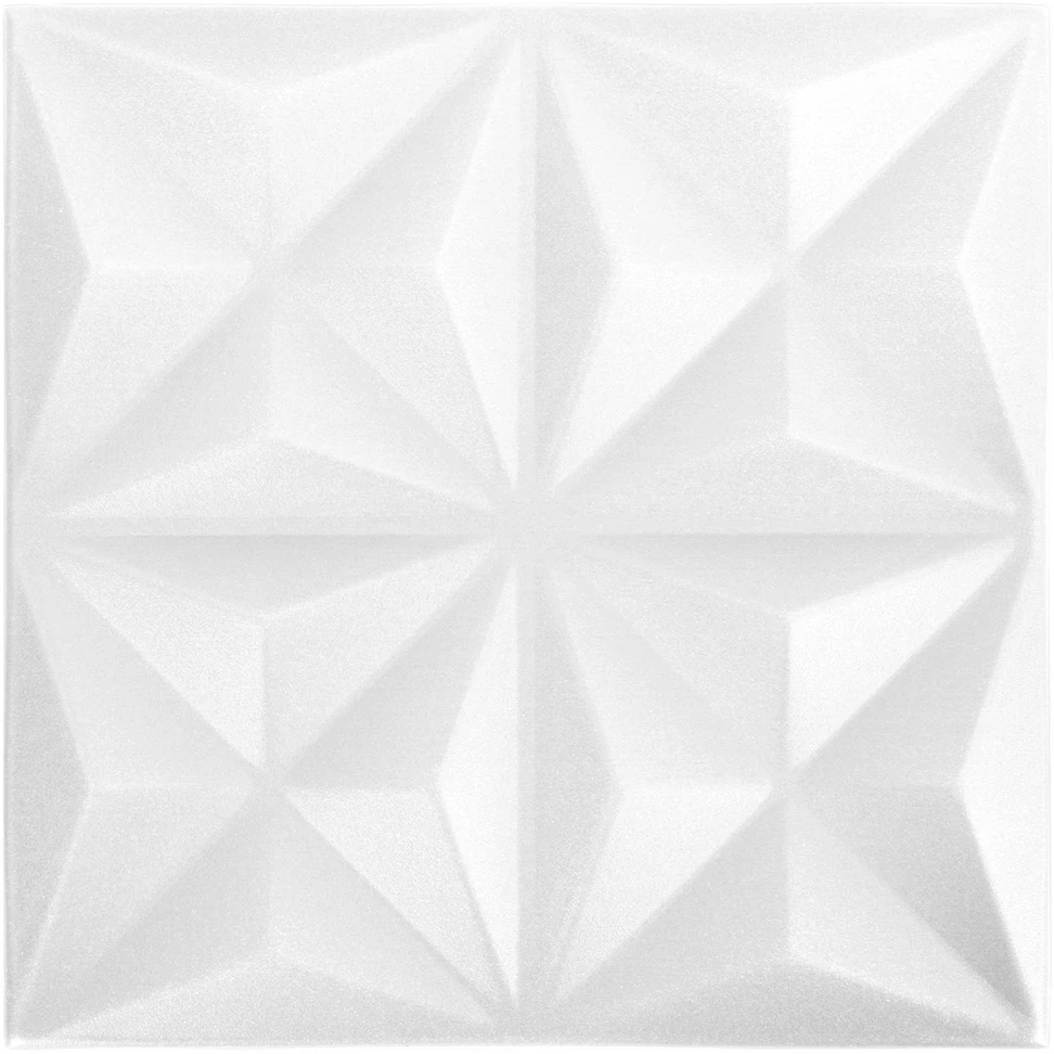 Sienų plokštės 24 vnt. 50 x 50 cm Origami Baltas XPS Putplastis