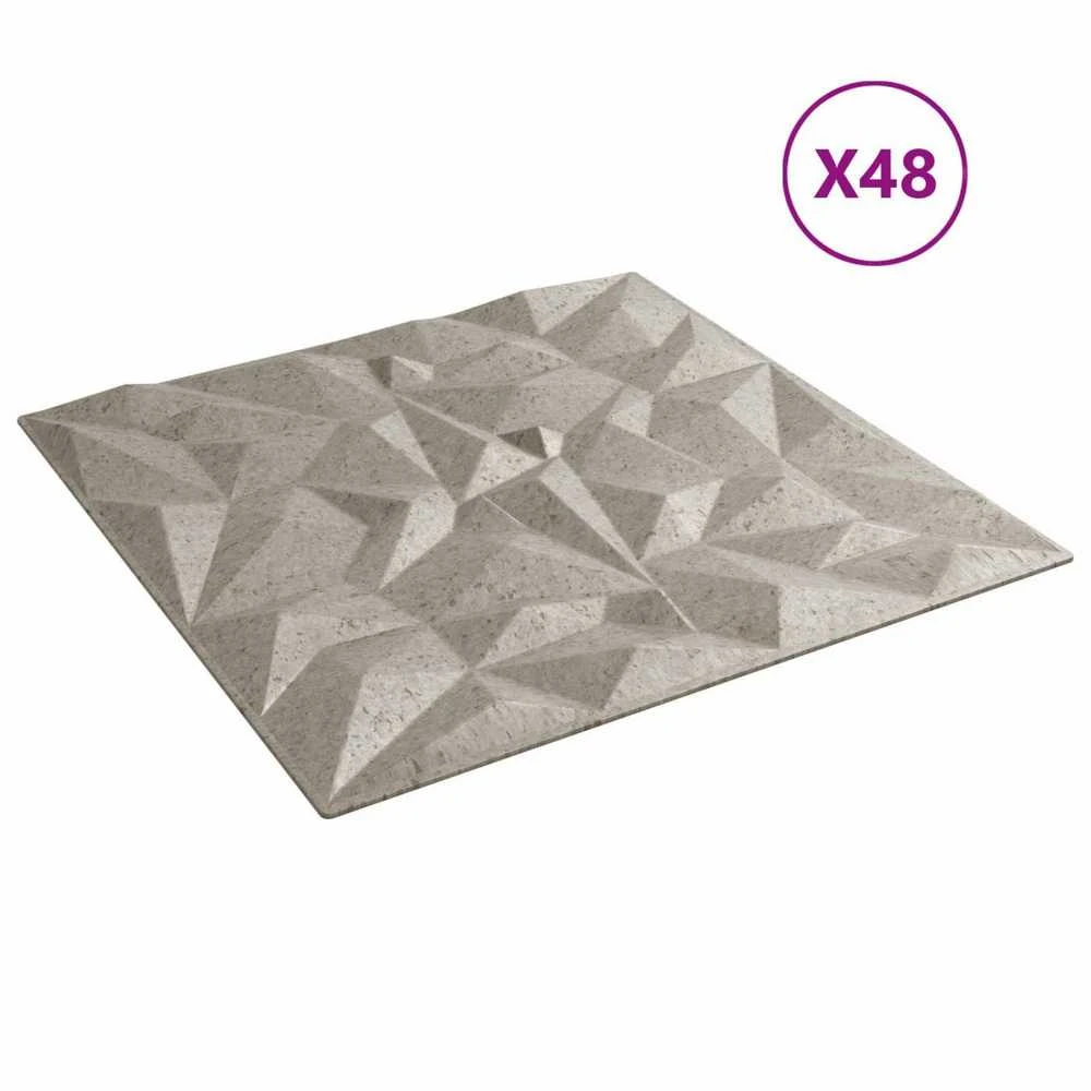 Sienų plokštės 48 vnt. 50 x 50 cm Amethyst Beton XPS Putplastis