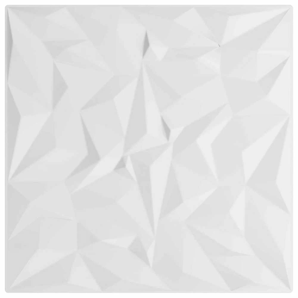 Sienų plokštės 48 vnt. 50 x 50 cm Balta XPS Putplastis