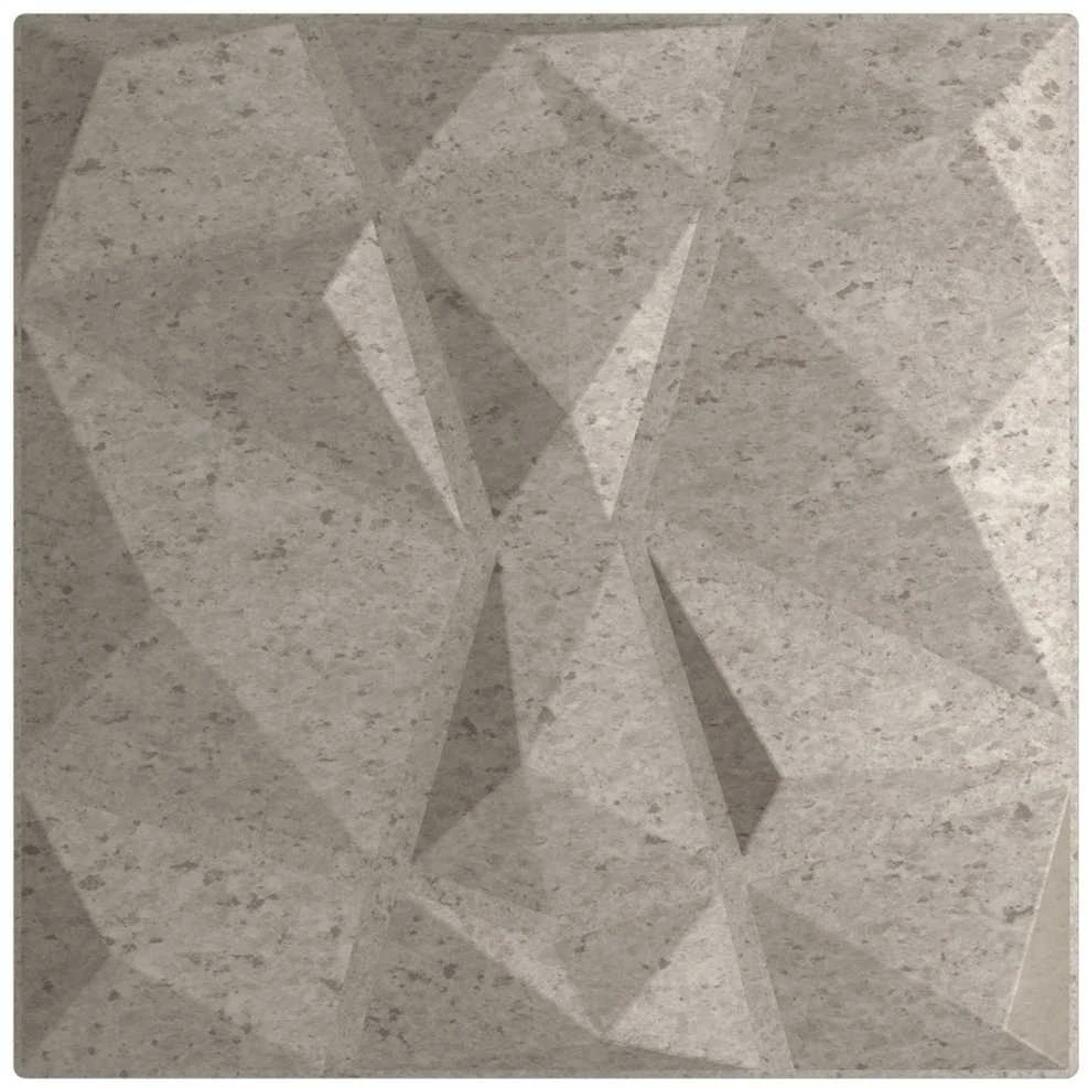 Sienų plokštės 48 vnt. 50 x 50 cm Betono pilka XPS Putplastis