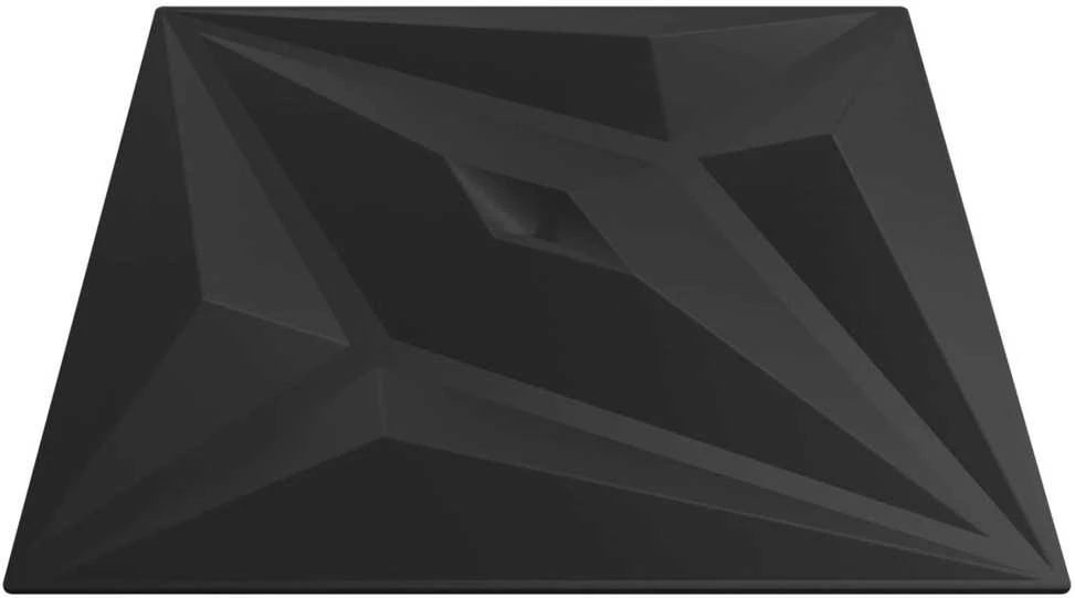 Sienų plokštės 48 vnt. 50 x 50 cm Juodas Star XPS Putplastis