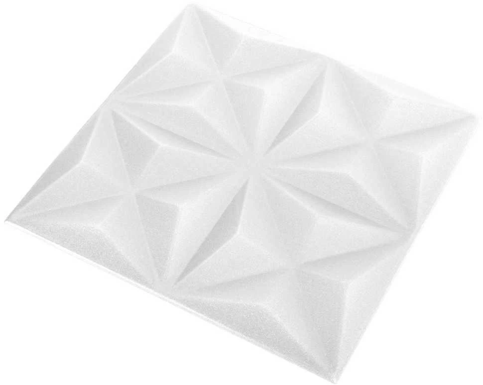 Sienų plokštės 48 vnt. 50 x 50 cm Origami Baltas XPS Putplastis