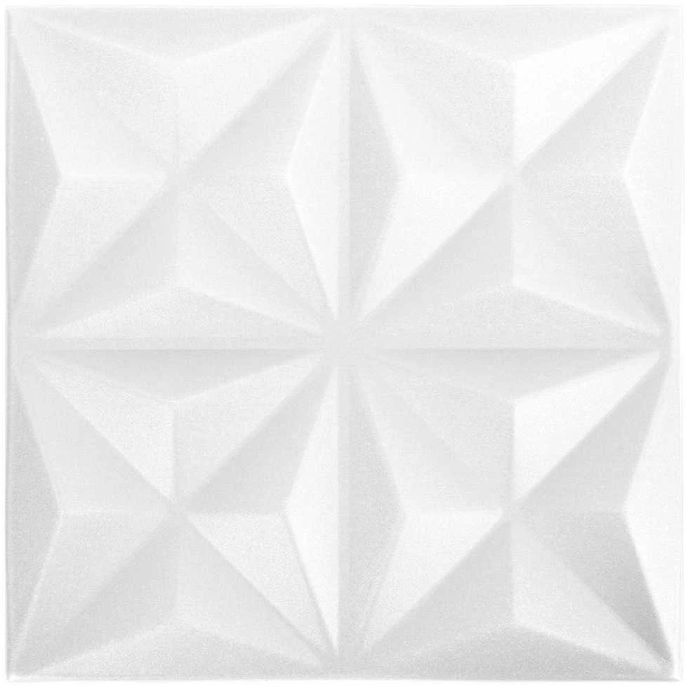 Sienų plokštės 48 vnt. 50 x 50 cm Origami Baltas XPS Putplastis
