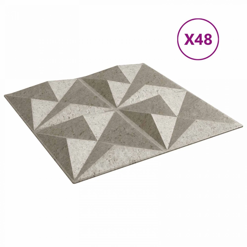 Sienų plokštės 48 vnt. 50 x 50 cm Origami beton XPS Putplastis