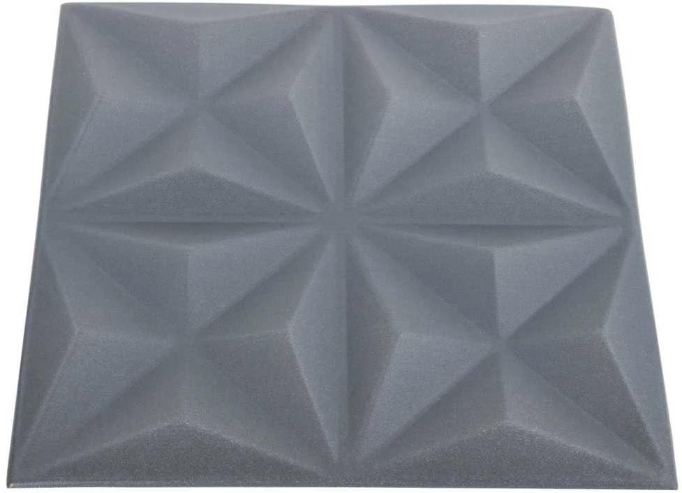 Sienų plokštės 48 vnt. 50 x 50 cm Origami Pilkas XPS Putplastis
