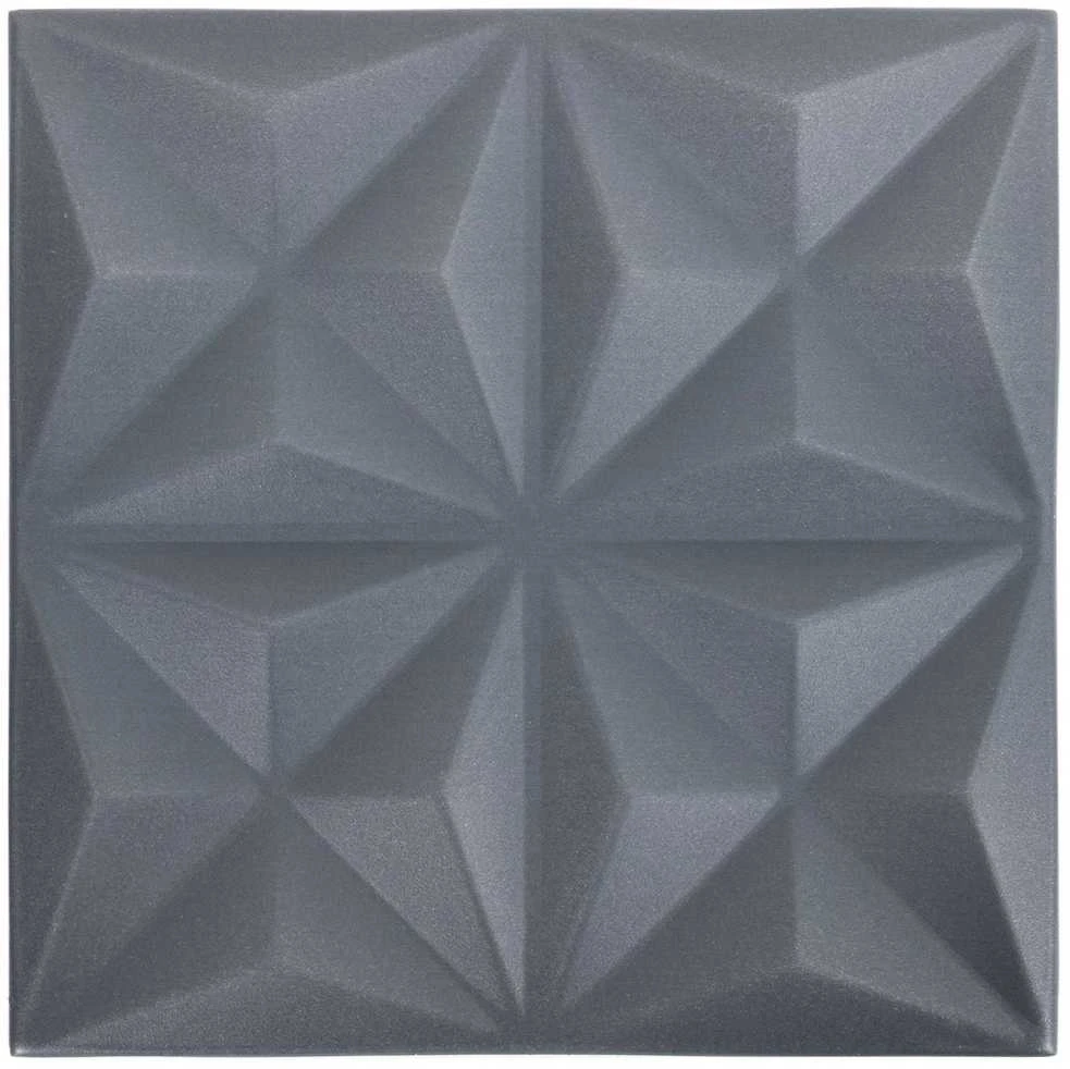Sienų plokštės 48 vnt. 50 x 50 cm Origami Pilkas XPS Putplastis