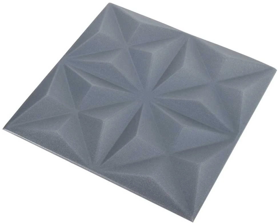 Sienų plokštės 48 vnt. 50 x 50 cm Origami Pilkas XPS Putplastis