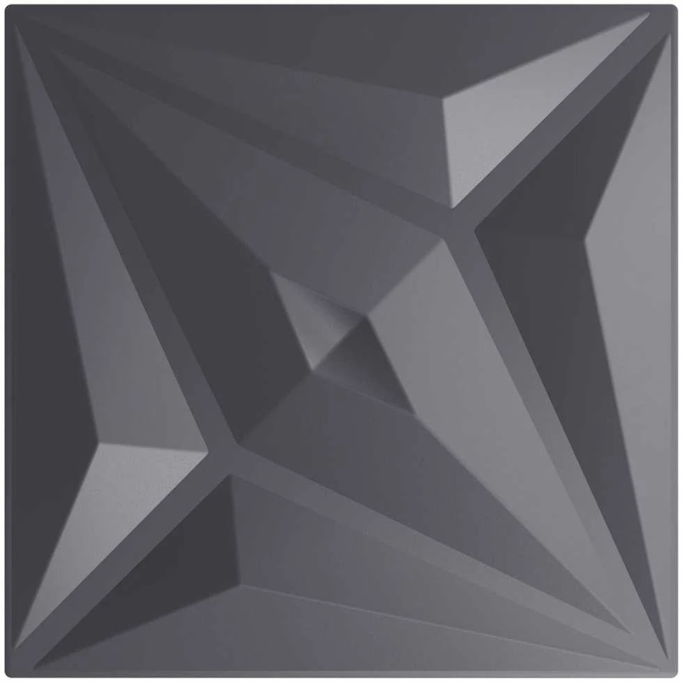 Sienų plokštės 48 vnt. 50 x 50 cm Star Pilkas XPS Putplastis