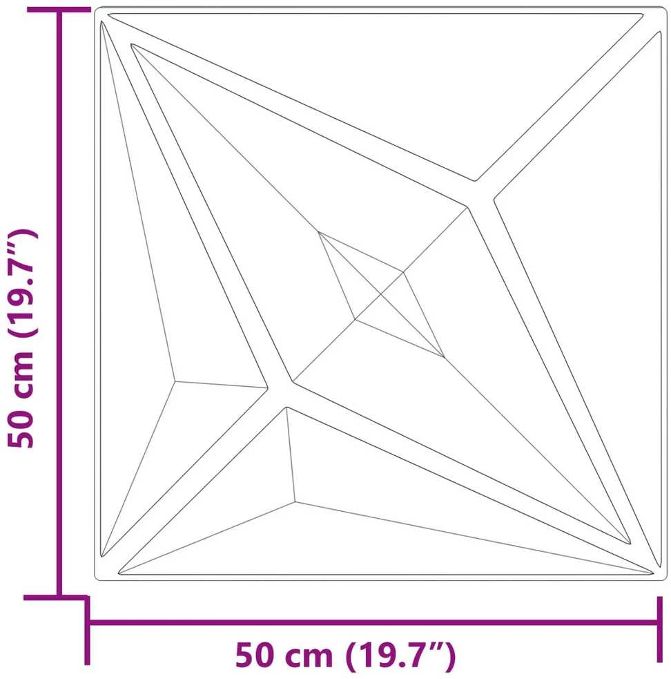 Sienų plokštės 48 vnt. 50 x 50 cm Star Žalias XPS Putplastis