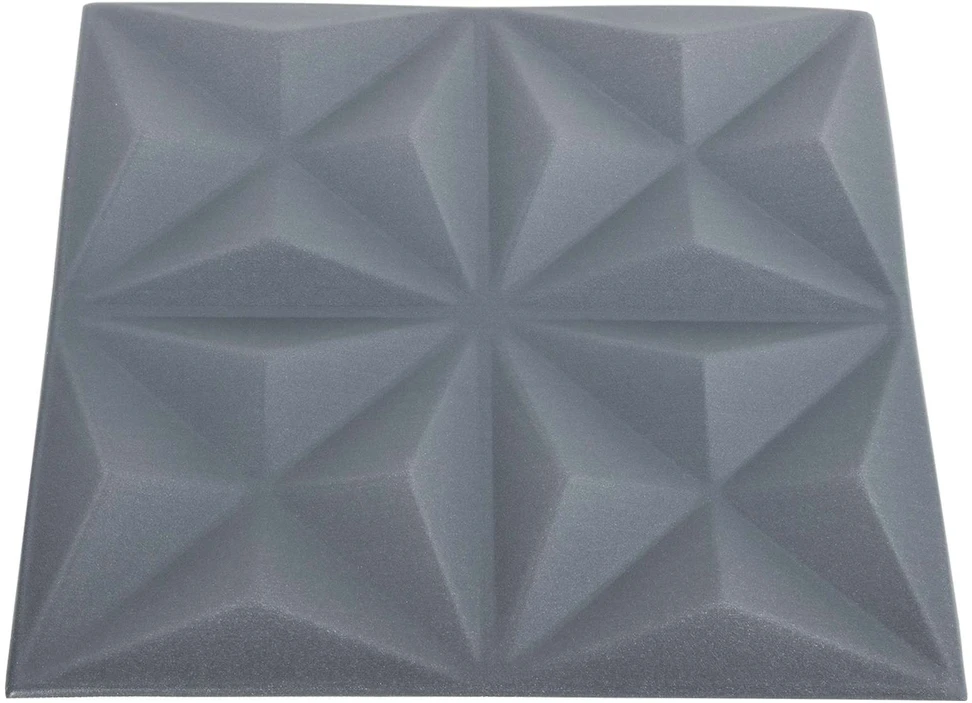 Sienų plokštės 48 vnt. 50 x 50 cm Origami Pilkas XPS Putplastis