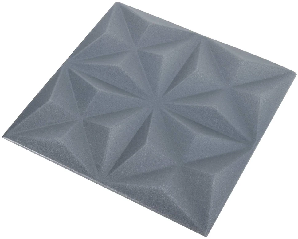 Sienų plokštės 48 vnt. 50 x 50 cm Origami Pilkas XPS Putplastis