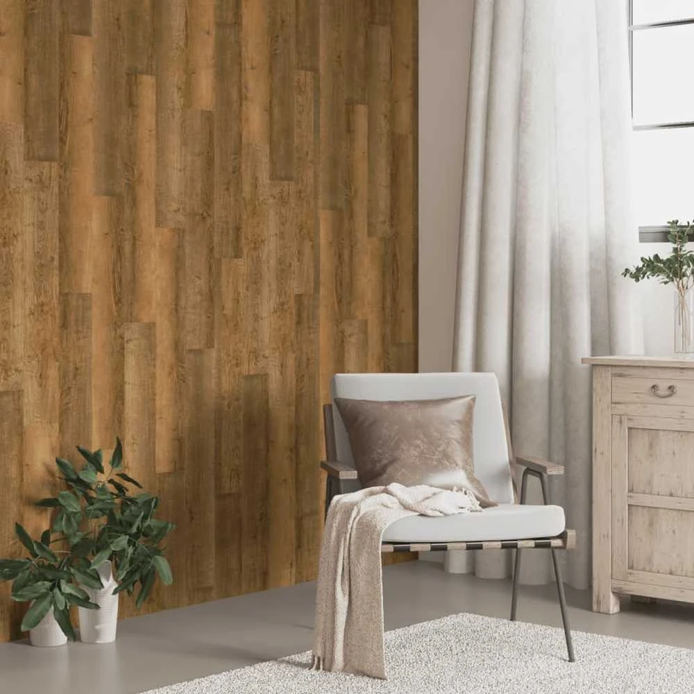 Sienų plokštės, rudos, 2,06m², PVC, medienos imitacijos