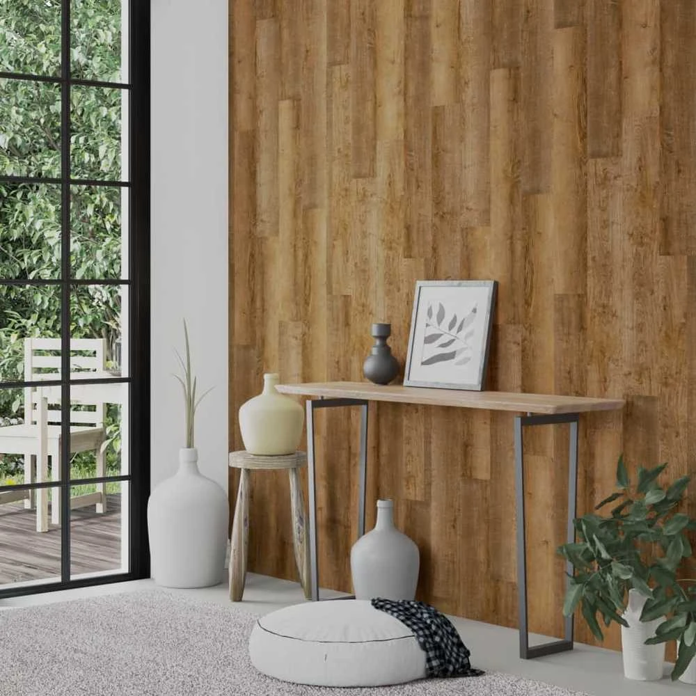 Sienų plokštės, rudos, 2,06m², PVC, medienos imitacijos