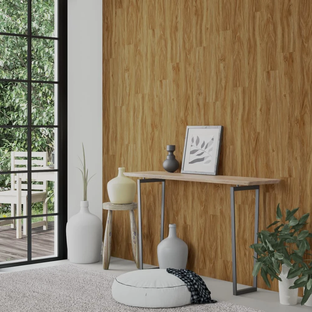 Sienų plokštės, rudos, 4,12 m², PVC, medienos imitacijos