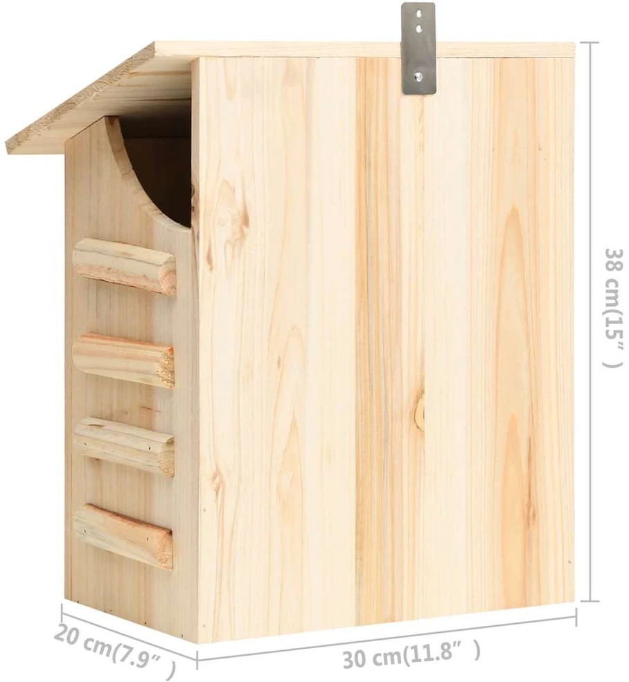 314820 Bat House Solid Firwood 30x20x38 cm