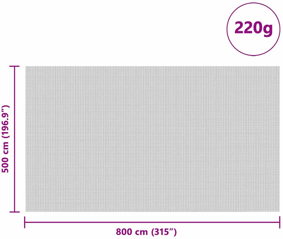 Silso dangtis Žalia 8 x 5 m HDPE