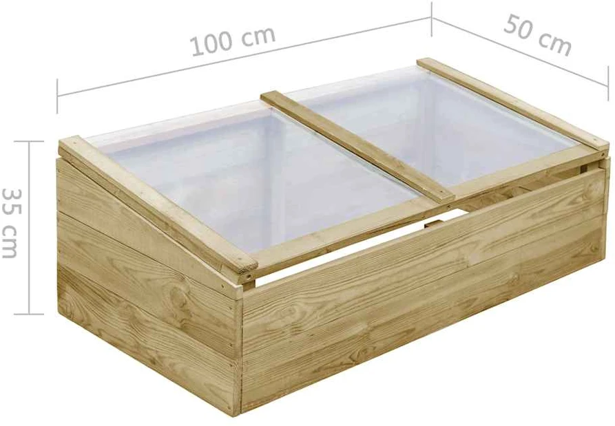 Šiltnamiai, 2vnt., 100x50x35cm, impregnuota pušies mediena