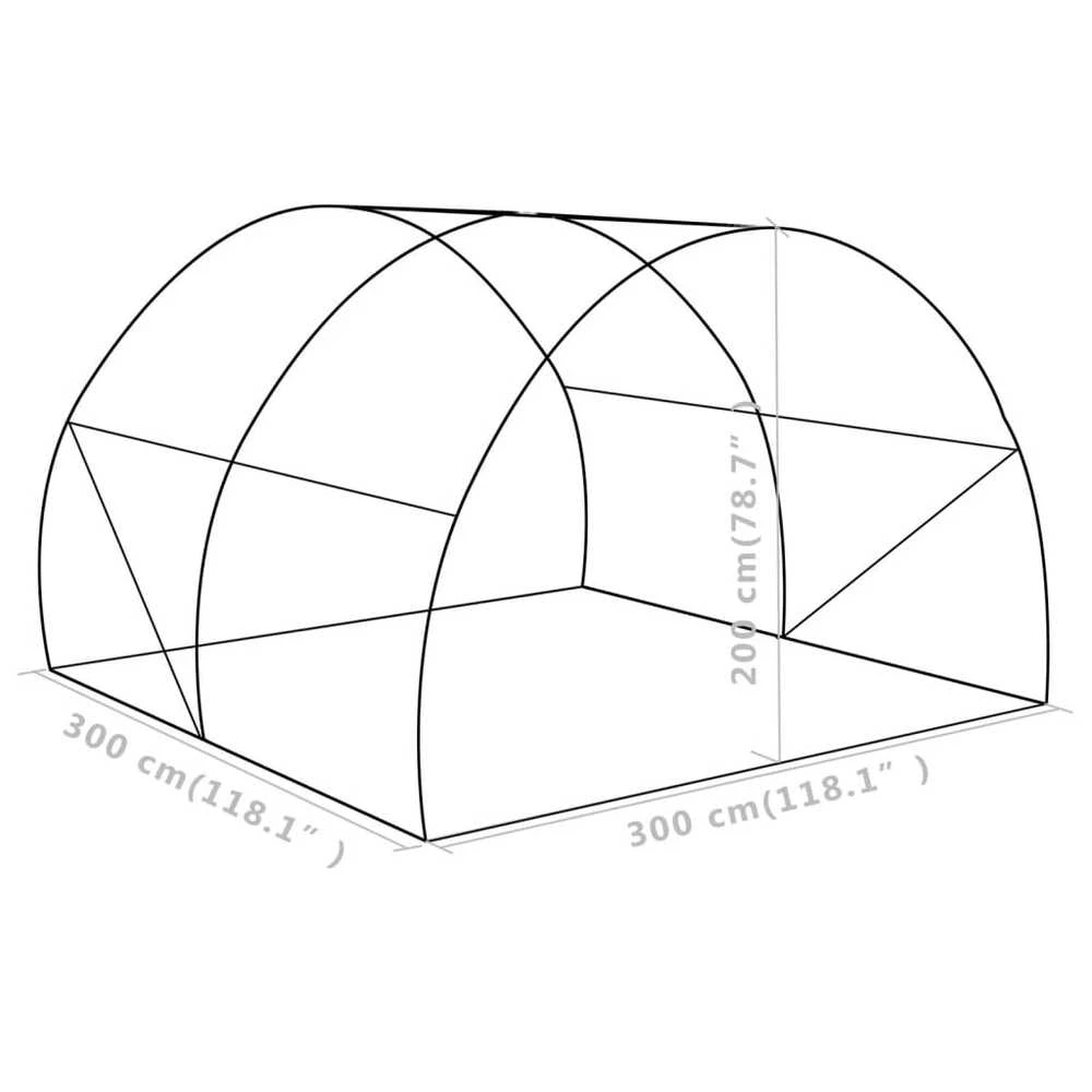 Šiltnamis, 300x300x200cm, 9m²