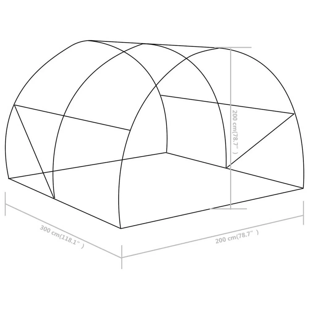 Šiltnamis, 3x2x2m, 6m²