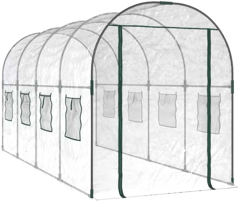 Šiltnamis, skaidrus, 160x400x190 cm, PVC ir plienas