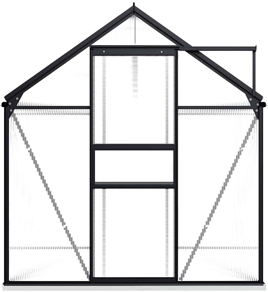 Šiltnamis su pagrindo rėmu, antracito, aliuminis, 4,75m²