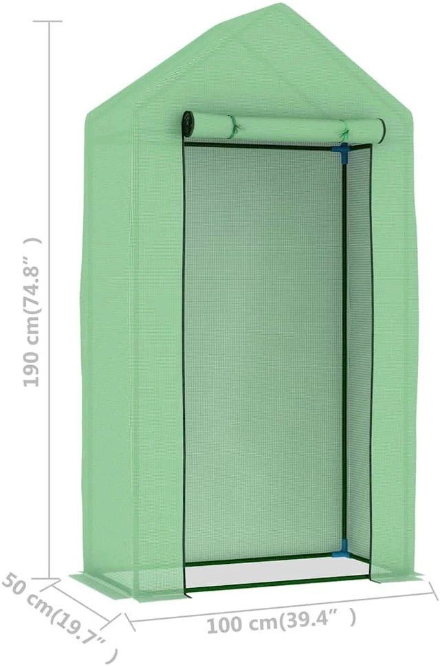 Šiltnamis su plieniniu rėmu, 1x0,5x1,9m, 0,5m²