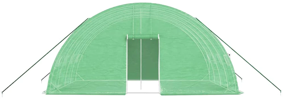 Šiltnamis su plieno rėmu, žalios spalvos, 6x4x2,85m, 24m²
